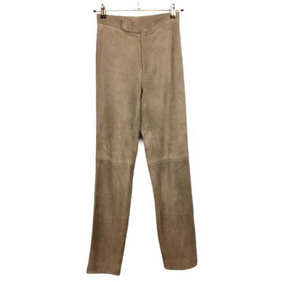RALPH LAUREN Black Label Lamb Suede Leather Pants - Picture 8 of 14